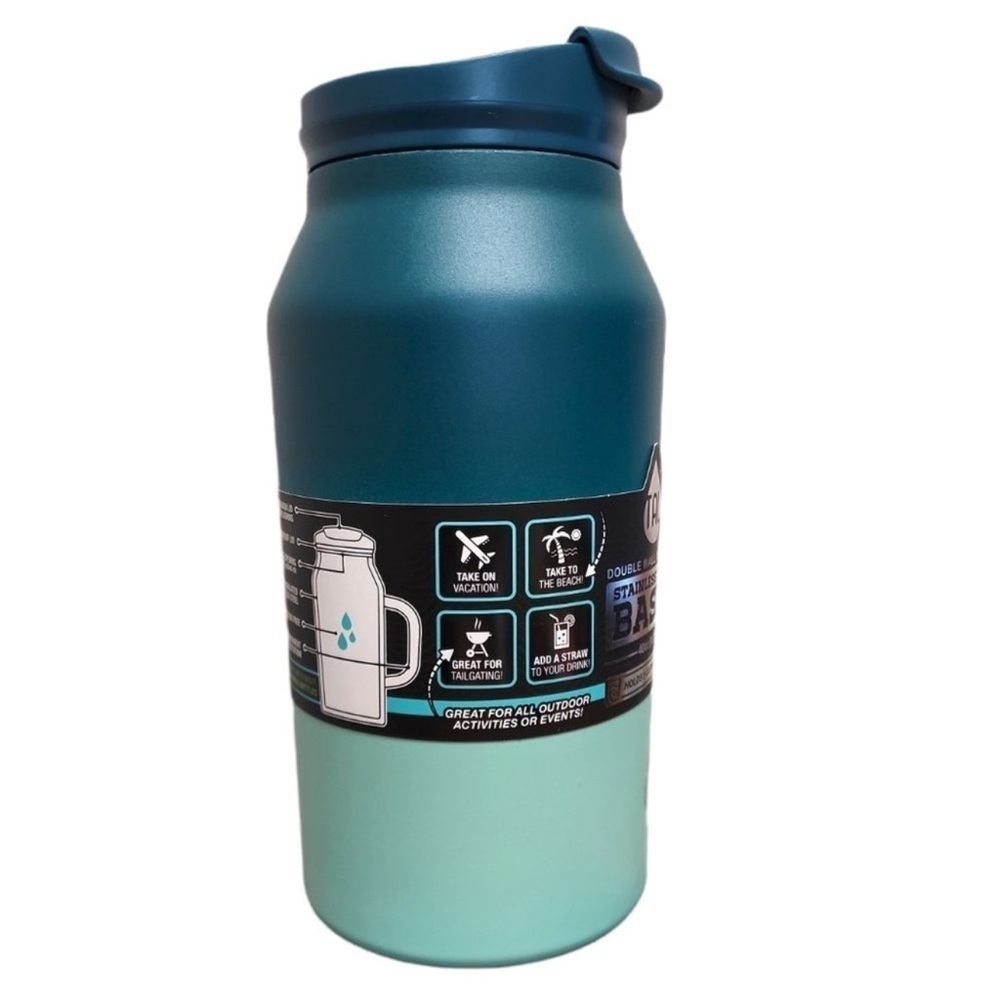 TAL Stainless Steel Basin 40oz Water Bottle Leak Proof Hydration Green Ombre